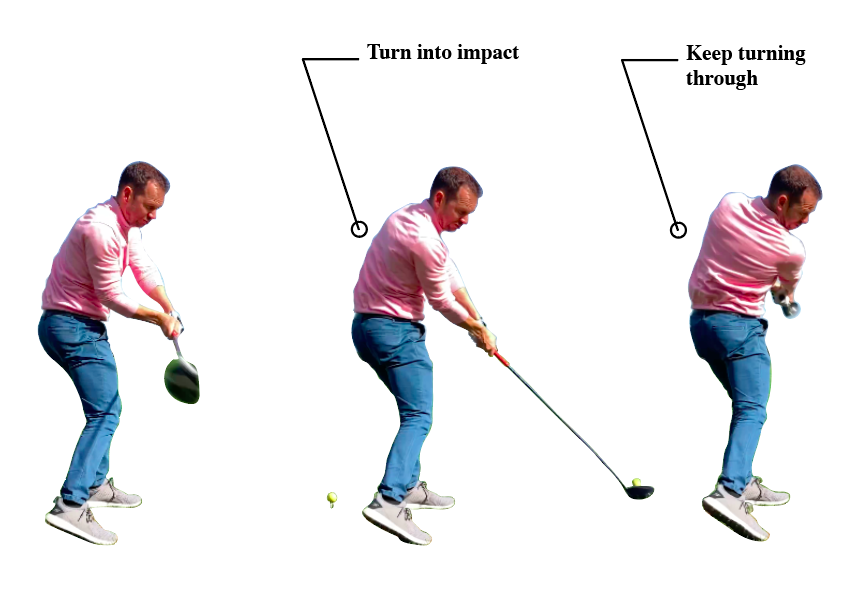 Como conduzir a bola de golfe a direito